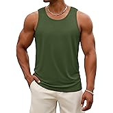 MAGNIVIT Mens Tank Top UPF50+ Summer Sleeveless Muscle Shirts Cotton Blend Casual Tee Cooling Gym Workout Shirts