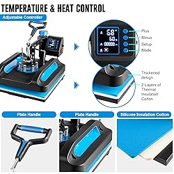 Leomru 15x15 Heat Press Machine, 8 in 1 Heat Press