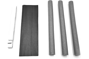 Door Draft Stopper Waterproof Soundproof One Sided Foam Under Door Noise Blocker for Interior Exterior Door 36.2in (Black)