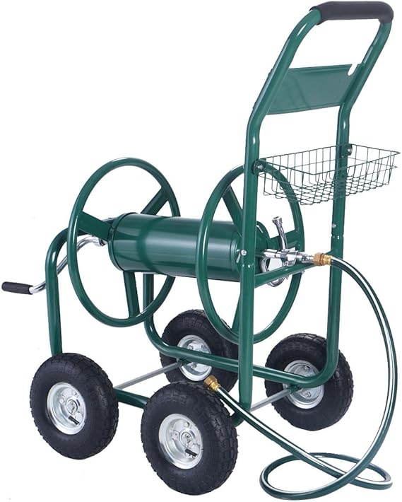 Rolling Wheel Garden Water Hose Reel Cart Amazon.co.uk Garden & Outdoors