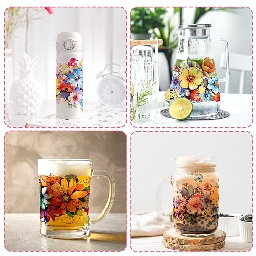 UV DTF Cup Wrap Stickers – 8 Sheets Of Butterfly Design Transfers For 16oz Libbey Glass Cups, Waterproof & 3D Effect - View #11