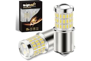 iBrightstar 1156 LED Bulb White, BA15S 1141 Camper Rv LED Lights Bulbs Super Bright for Back Up Reverse Lights Brake Tail Lights Turn Signal Lights, 2 Pack