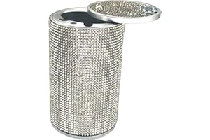 OTOLIMAN Stainless Steel Car Cigarette Ashtrays Fireproof Automatically Extinguished Unbreakable Ashtray for Car Home Office Outdoor Use Large Size (280gr-10oz) (White)