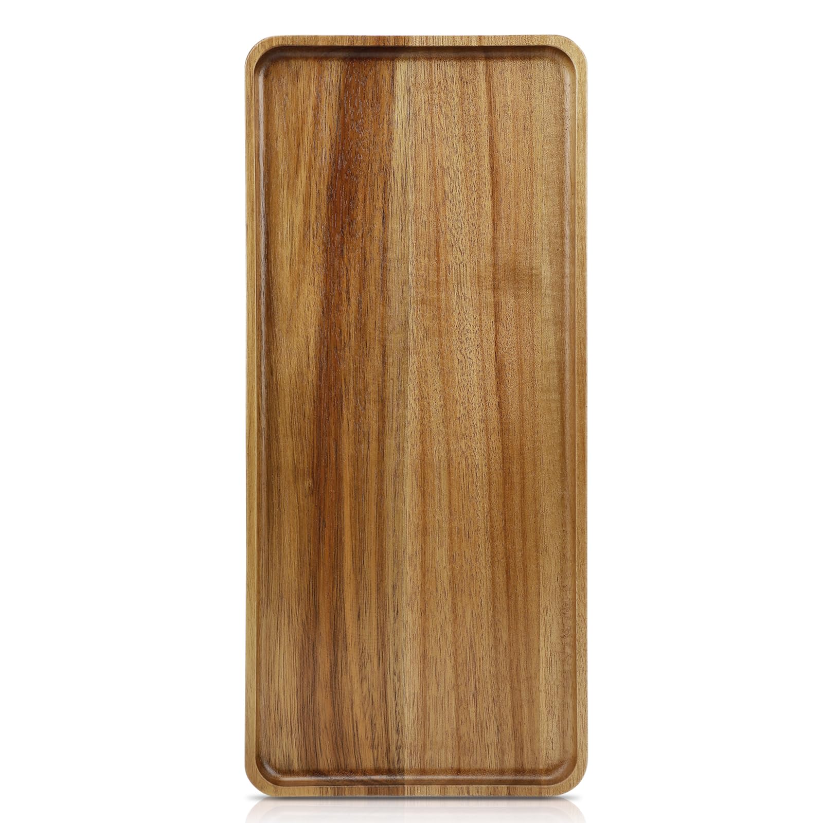 Photo 1 of **DIRTY**Charmlife 1 pcs 15.7" x 7" Large Solid Acacia Wood Serving Trays Rectangular Wooden Serving Platters Natural Wooden Boards for Bar Coffee Party