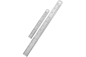 Mr. Pen Steel Rulers, 6 inch and 12 inch Metal Rulers, Pack of 2