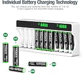 HiQuick 12 Slots LCD Charger for AA AAA NIMH Batteries Type C Input view 2