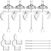 Sippy Cup Conversion Kit for Philips Avent Natural Baby Bottles, Sippy Cups Transition Kit with Soft Straw top,Weighted Straw, Bottle Handle, Cleaning Brush, Dust-Proof Case, 8m+, 4 Pack