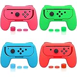 FASTSNAIL 4 Pack Grips Kit Compatible with Nintendo Switch Joy-Con, Wear-Resistant Grip Controller Compatible with Joy-con wi