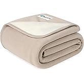 PetAmi Waterproof Dog Blanket for Small Medium Pets Dogs Cats, Pet Couch Cover Protector for Furniture, Reversible Washable Soft Fleece Cat Blanket for Bed Couch Sofa, 29x40 (Taupe/Beige)