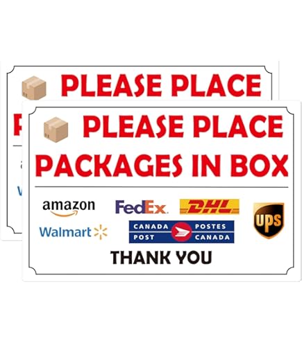 UPS FedEx USPS Notices Package Stickers - 10 Pack 8x10 Inch Laminated ...