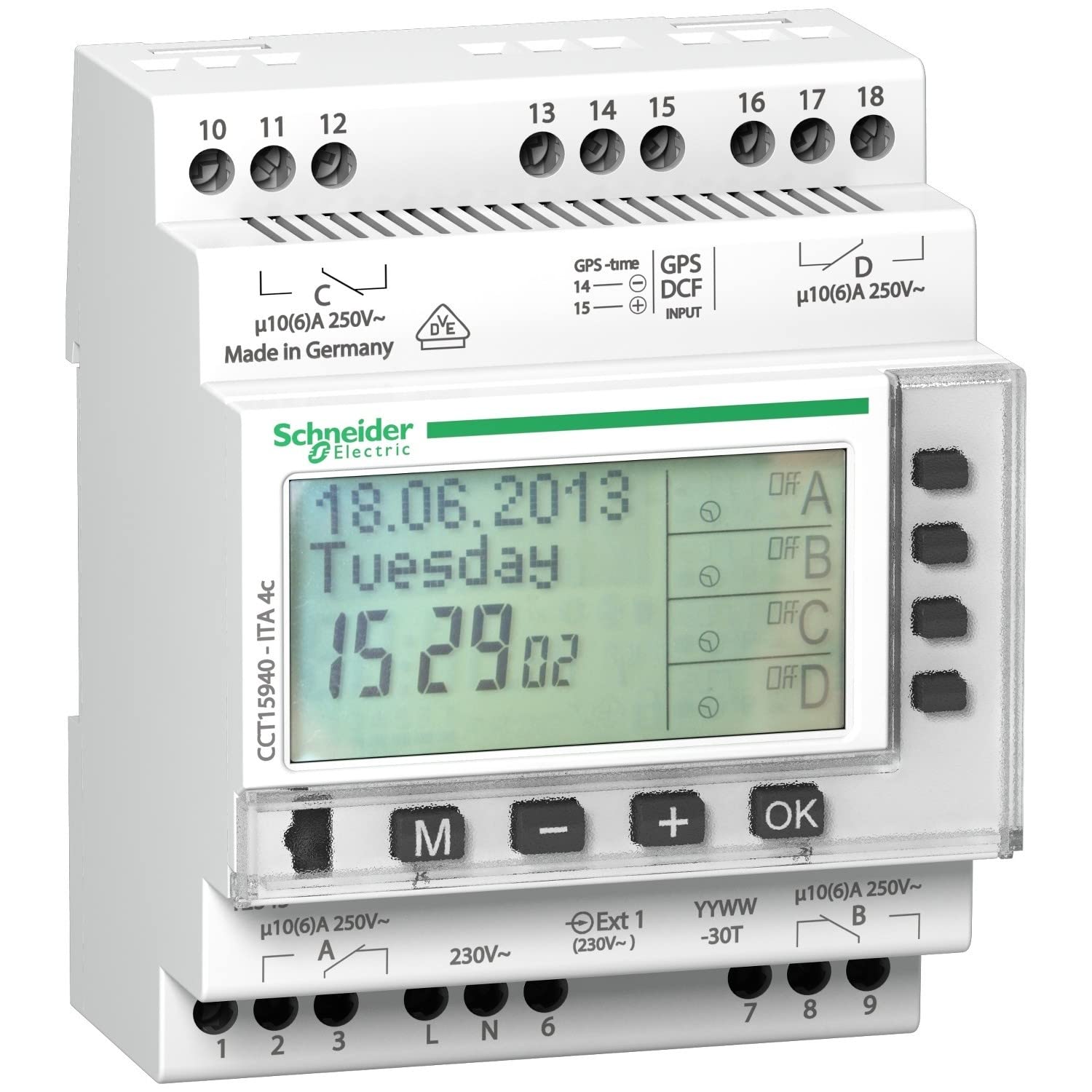 Schneider – Annual Time Switch 4 Channels