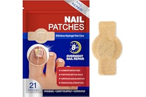 Toenail Care Patches, Nail Patches for Thick & Discolored Nails, Nail Conditioning Formula, Self-Adhesive Nail Care Stickers, 21 Patches