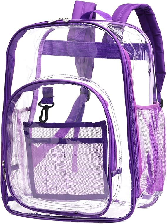 Clear Backpack, Packism Heavy Duty Clear Backpack Large Transparent