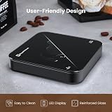Maestri House Rechargeable Mini Espresso Scale with Timer 2kg/0.1g Black view 7