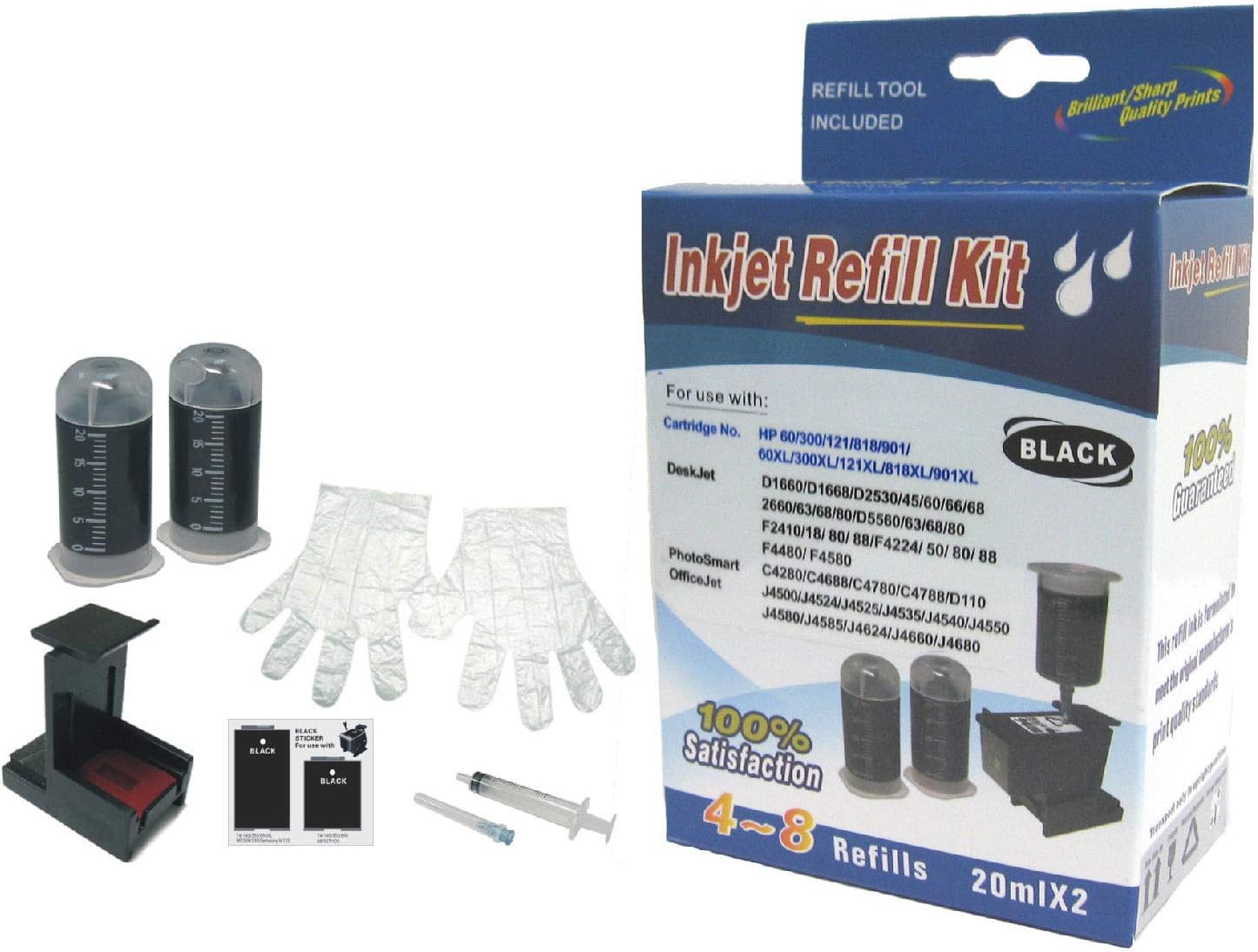 Ink Cartridge Refill kit Box for HP 67 HP 67xl Black Ink
