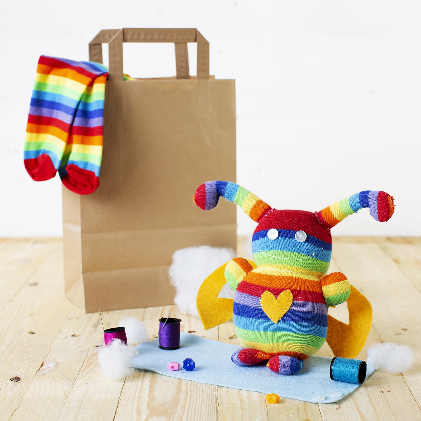 Sock Love Bug Craft Kit - Complete Craft Kit to Create Your Own Love Bug