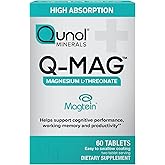 Qunol Q-Mag Magnesium L-Threonate Tablets, 2000mg of Magtein to Help Support Cognitive Performance, Improve Mental Alertness & Productivity, Supports Restful Sleep, High Absorption, 60 Count
