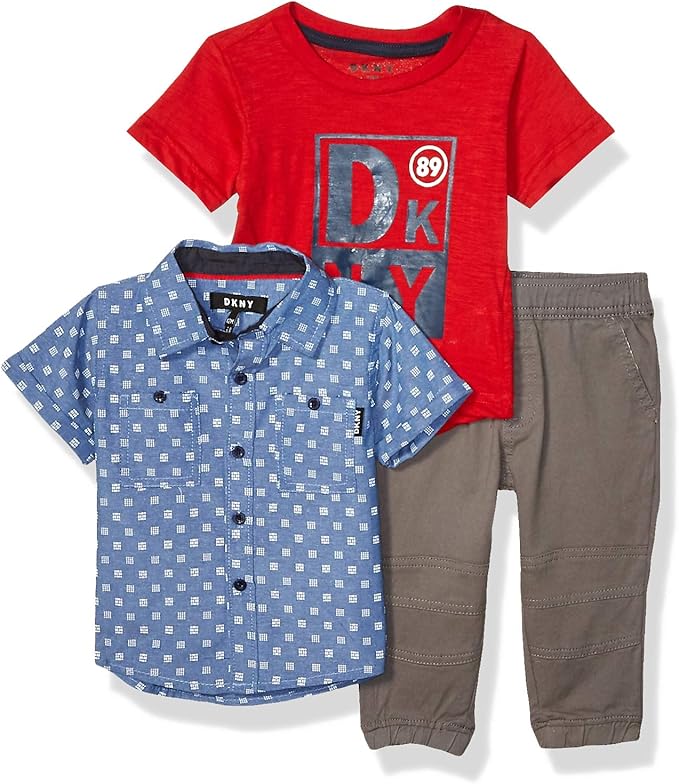 DKNY Juego de 3 Piezas para bebé, A New York Castlerock, 2 Años