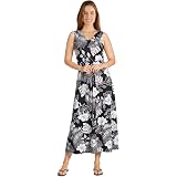 Tropical Puff Print Maxi Dress 