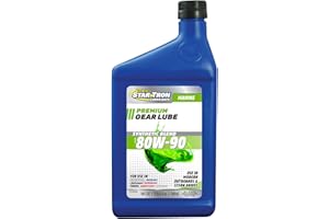 STAR BRITE Star Tron Synthetic Blend Lower 80W-90 Unit Gear Lube - Marine Grade, High Viscosity Gear Oil for Outboard Motors, 32 Ounce Quart (027232)