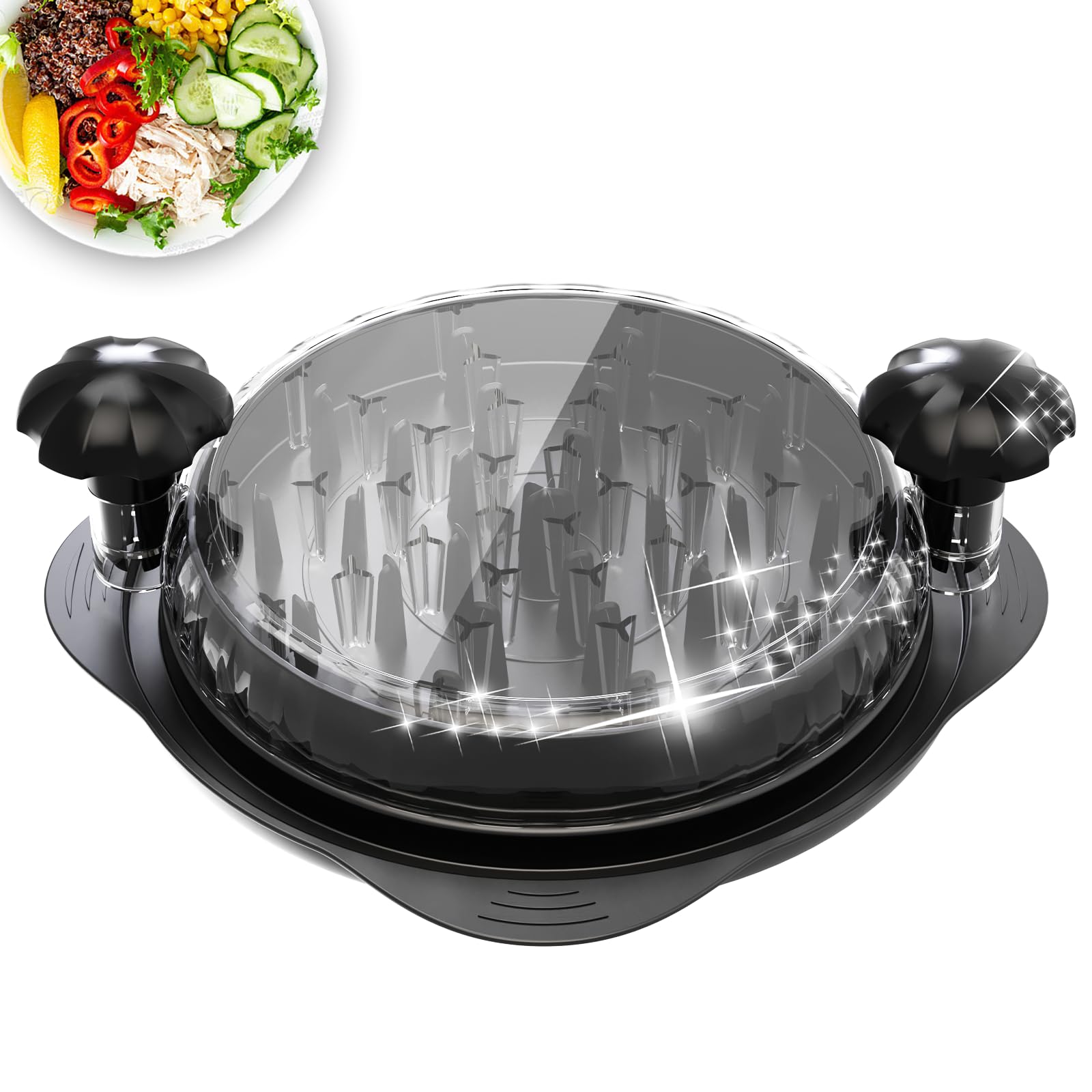 Photo 1 of *MISSING PARTS - see clerk notes*
XUPAINC XL11.5” Chicken Shredder, Large Pro Meat Shredder Tool Twist with Ergonomic Handle, Strong Non-Slip Base, Dishwasher Safe, Kitchen Chicken Grinder for Ground Food, Vegetables, Black