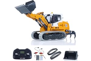 wheelfun 1:50 RC Electric Lifting Tracked Loader LR636 2.4G Construction Vehicle Metal Bucket Tracks Ripper RTR Model Light S