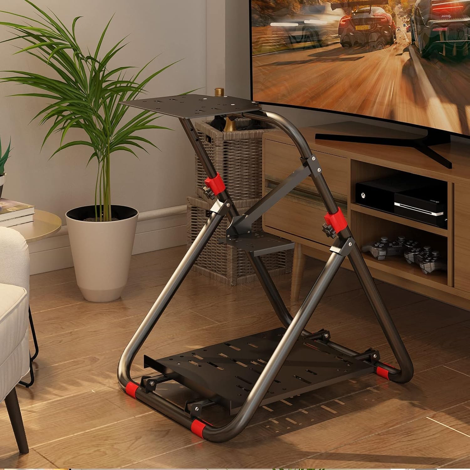 DIWANGUS Lenkradständer, Schnelle Montage Geeignet für Logitech G923 G920 G29 G27 G25, Faltbar Lenkrad Ständer Geeignet für Thrustmaster T248X T248 T300Rs TX T150 PS4 PS5 Xbox 360 Xbox 6