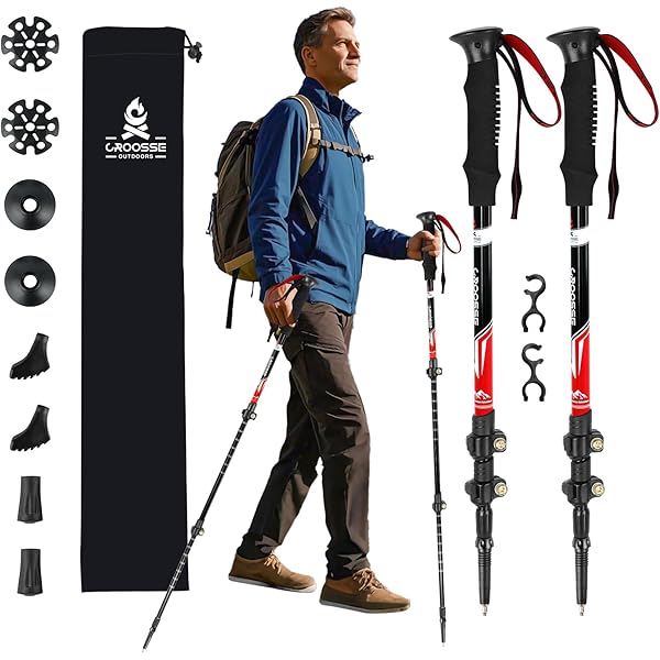 Trailbuddy Trekking Best Collapsible Hiking Stick How To Adjust