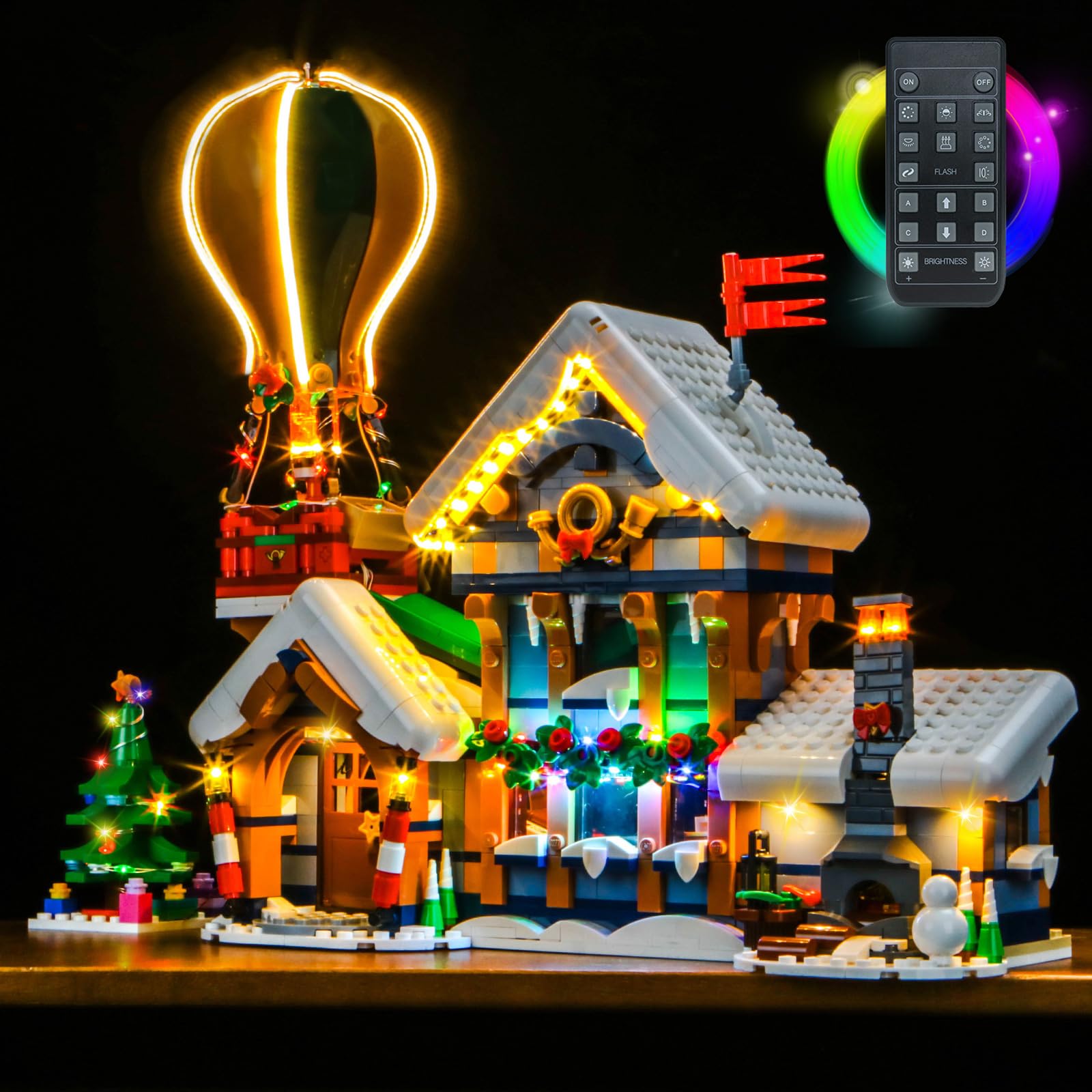 Remote Control Light Kit Compatible with Lego Santa's Post Office 10339 (No Model), Led Light Set for 10339 Santa's Post Office Creative Toys — image 1
