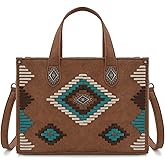 Montana West Aztec Handbag Leather Tote Bag for Women With Wallet Set