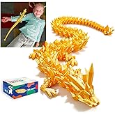 Meet Gladness 24”3D Printed Dragon Large 3D Dragon--Bigger Fidget Toy Gift for Kids, Boys, Girls & Adults,Cool Giant Crystal 3-D Printed Animals Desk Decor, Easter Basket Essentials