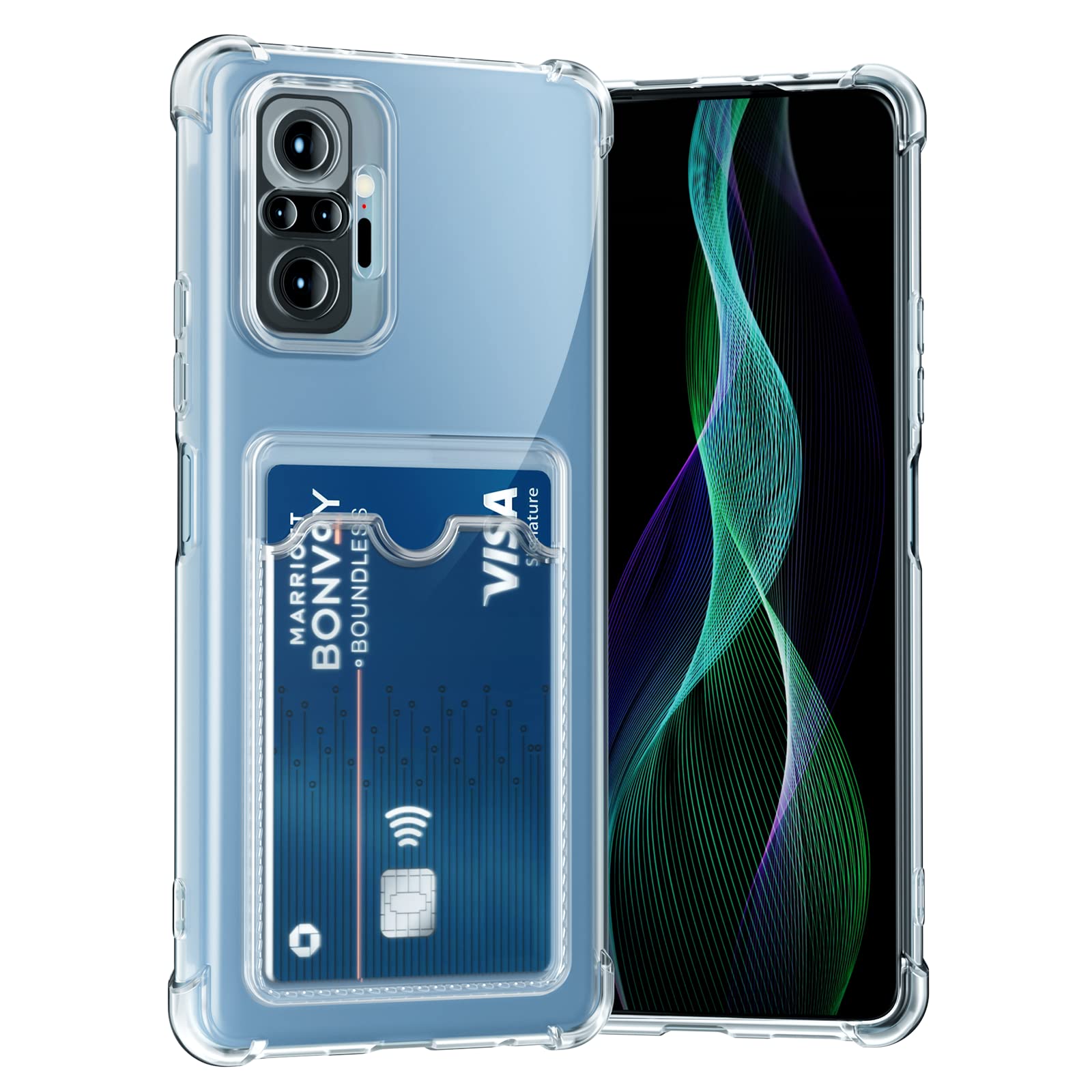 AKABEILA Case for iPhone 6S/6 Clear Slim Phone Case Soft TPU Wallet Case Bag Cover with Card Slot Holder Shockproof 4.7 Inch