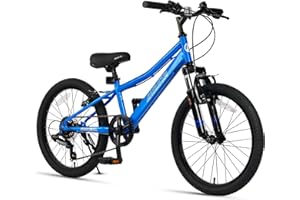 AVASTA Govet 20'' Kids Mountain Bike for 6-12 Years Old Boys Girls with Suspension Fork, 6 Speeds Drivetrain, Multiple Colors