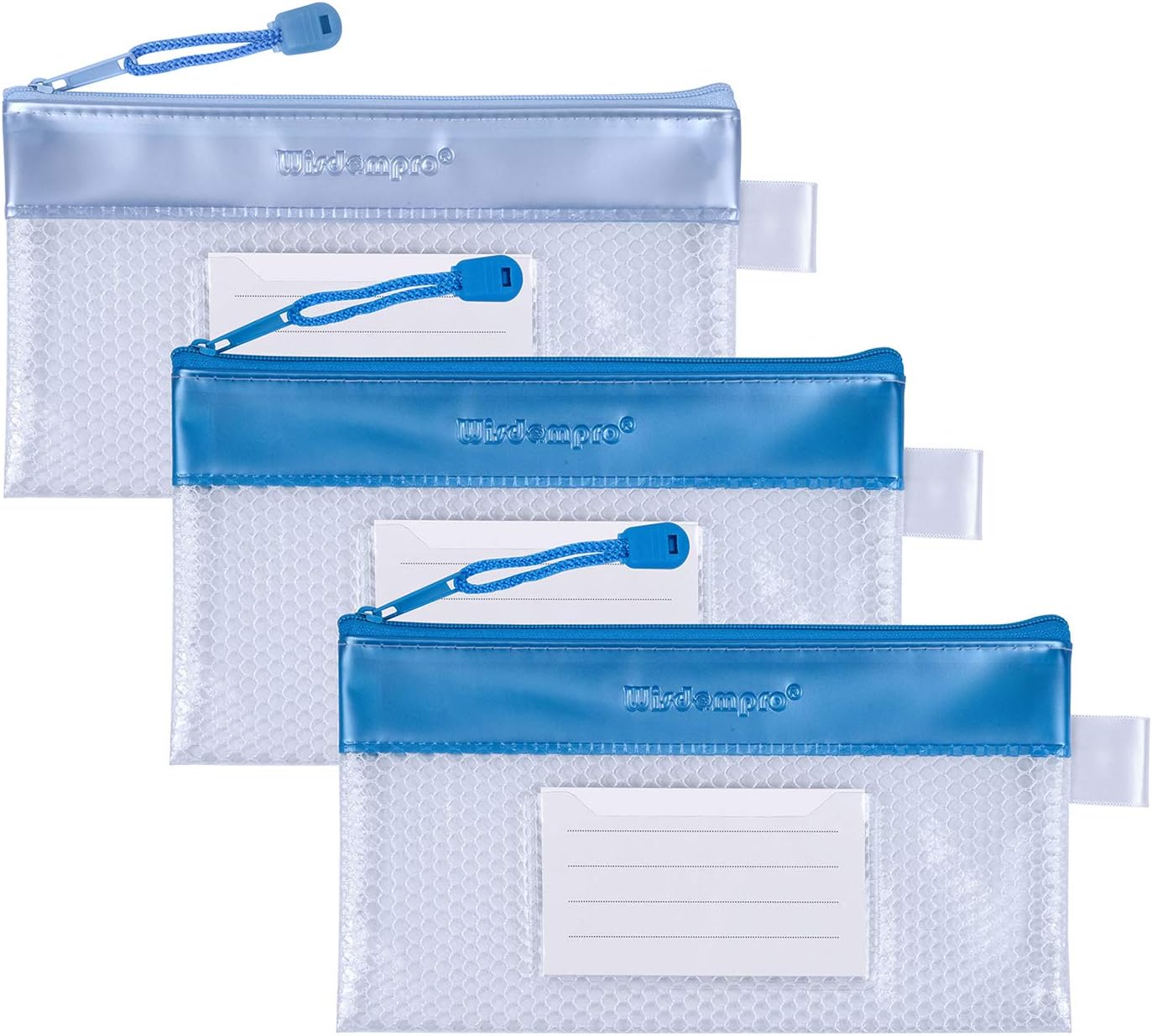 wisdompro Zipper Receipt Holder Folder, 3 Packs Receipt Pouch Bag