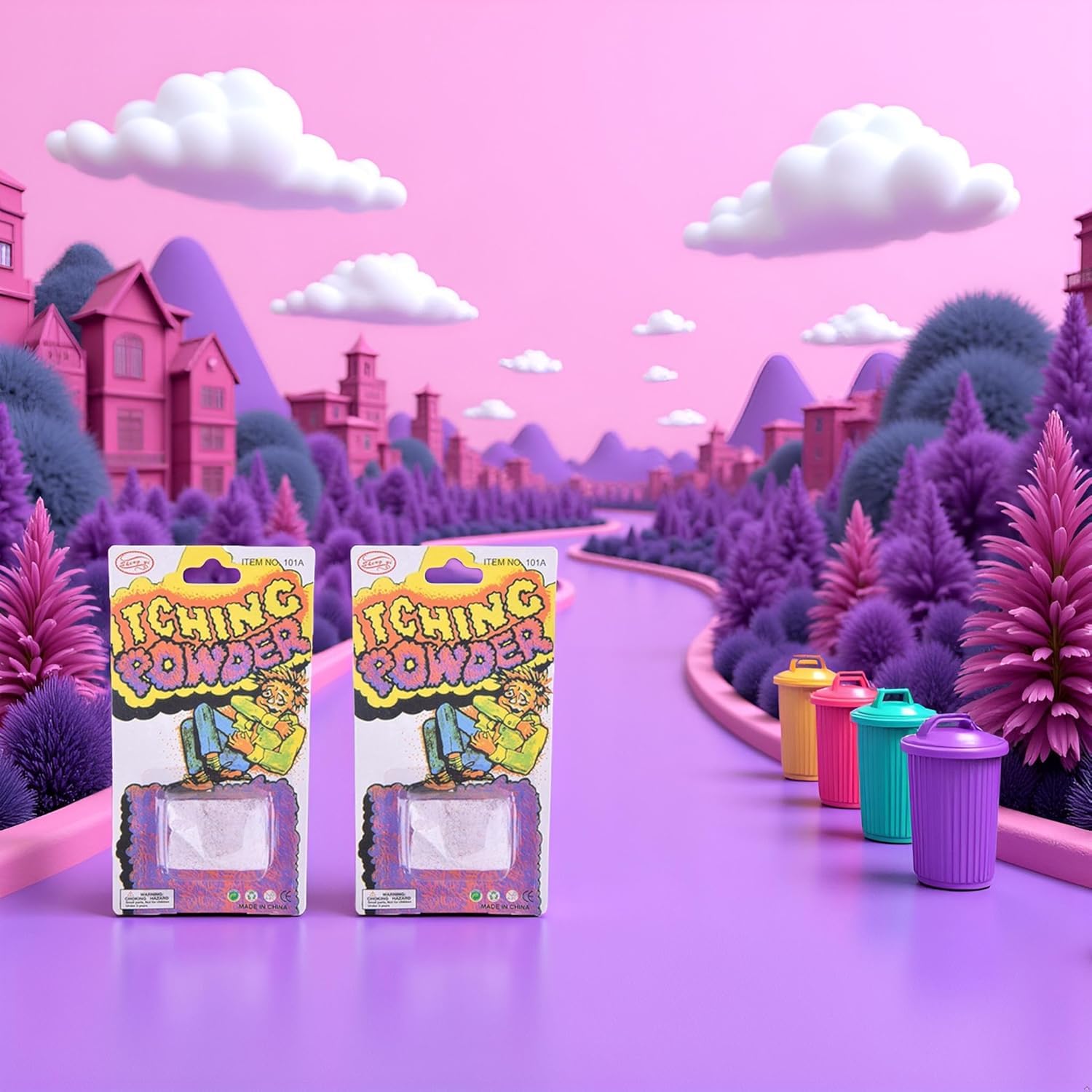 Yxinjy 2 Pcs Purple Funny Itching Powder Safe Broken Glass Itching Powder Feminine Powders Feminine Care Helpful Easy to Carry