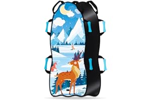Sunlite Sports 45” Foldable Snow Sled for Kids & Adults – Durable Reinforced Bottom, Sturdy Fabric Stitching & Easy-Carry Design for Winter Family Fun
