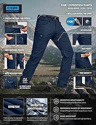 CQR Men's Active Flex Tactical Pants, Water