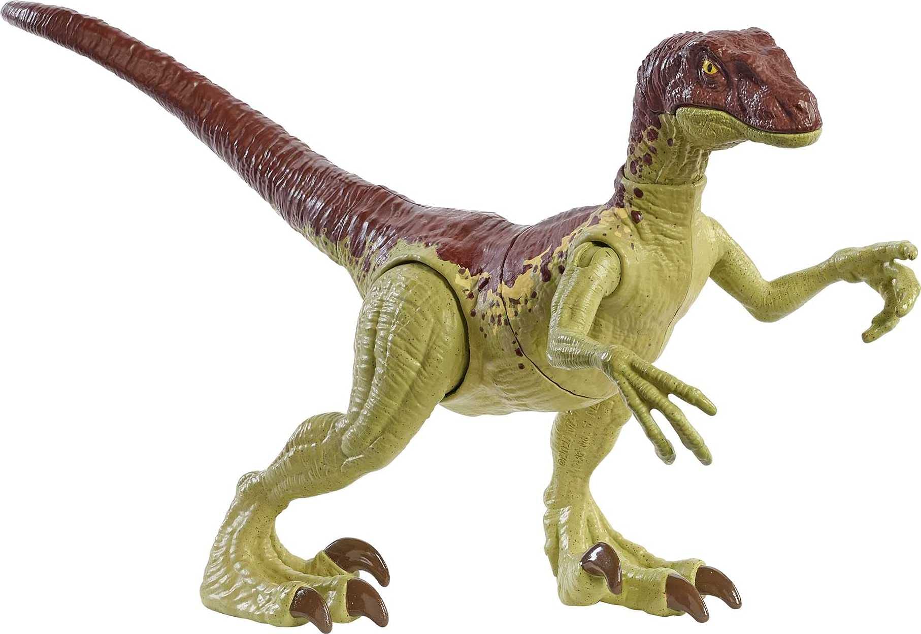 Jurassic World GWN32​ Fierce Force Velociraptor Camp Cretaceous Dinosaur Action Figure Movable Joints, Kids Gift Ages 4 Years & Older ​, Multicolor, 12.0 cm*6.0 cm*21.0 cm