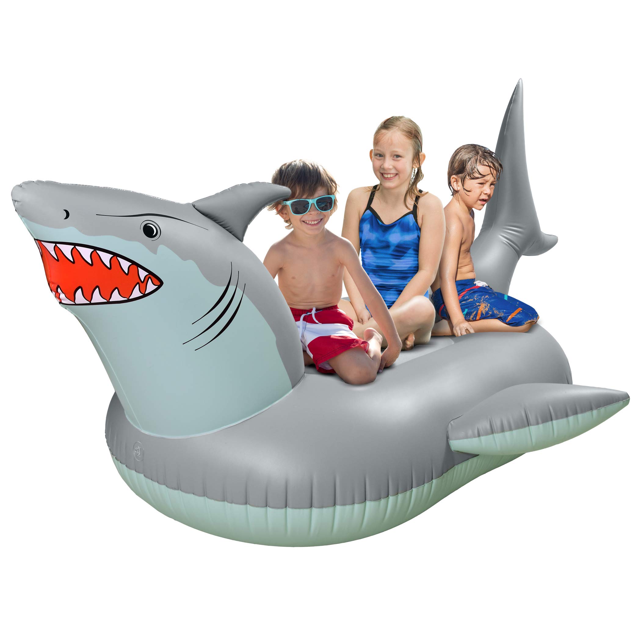 White Inflatable Pool Float Raft Mua GoFloats 'Great White Bite' Shark Pool Float Party Tube ...