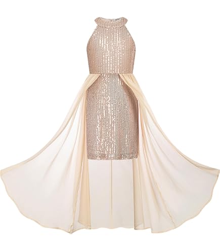 fancy birthday dresses GRACE KARIN Girls Black Sequin Dress Halloween Party Maxi 6 Size:L 79-88cm Every piece is designed REUNION DROP 6 Nocturne Black Velvet &