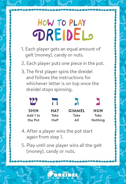 THE DREIDEL COMPANY HANUKKAH GIFT-SET OF 8 DREIDELS AND 25 PREMIUM CHOCOLATE GELT COINS FOR CHANUKAH, IN ADORABLE DREIDEL SHAPED KEEPSAKE BAG (HANUKKAH CHOCOLATE GELT)
