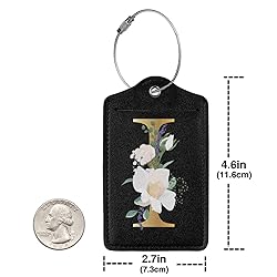 2 PCS Flower Lette I Luggage Tag for Suitcases