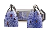 Elk 570-2N-BL 2-Light Vanity in Satin Nickel and