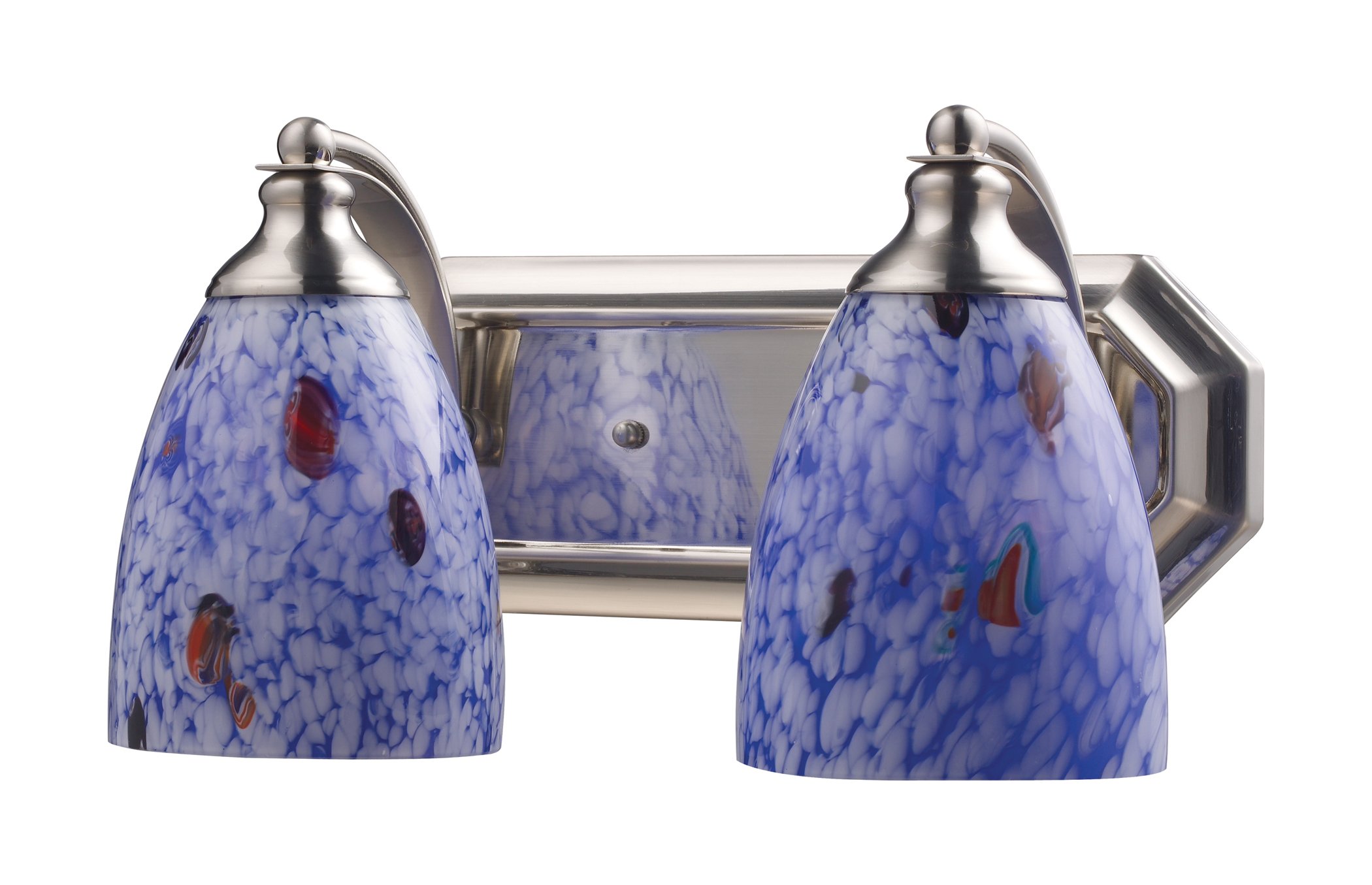 Elk 570-2N-BL 2-Light Vanity in Satin Nickel and