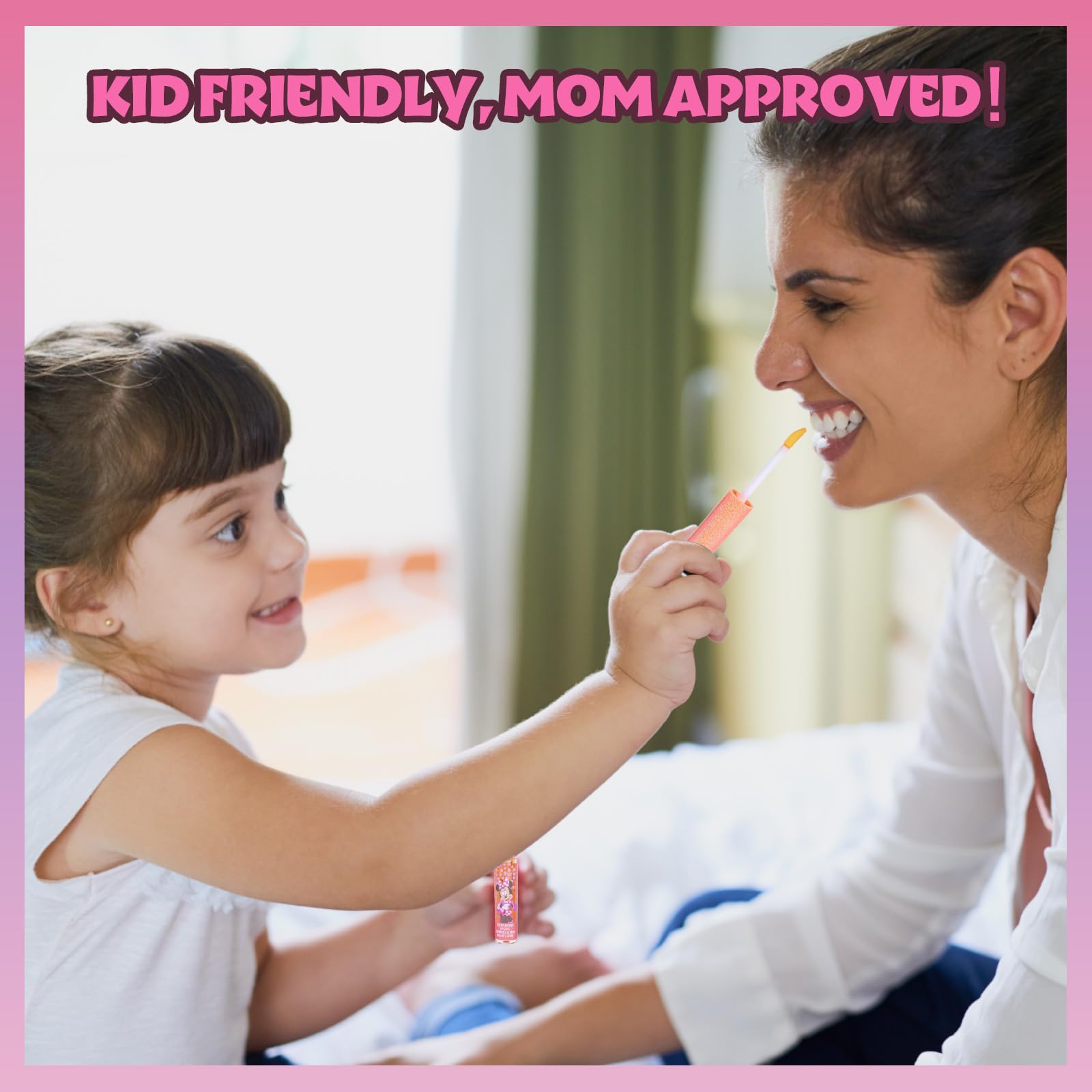 Disney Minnie Mouse 12 Piece Plant Based Lip Gloss, Girls Party Favors, First Makeup Set for Girl, Perfect for Parties, Sleepovers, and Birthday Gifts, Ages 3+, by Townley Girl