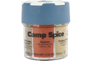 COGHLAN'S Coghlan’s Multi-Spice Shakers – Compact 6-in-1 Seasoning Containers for Camping, Travel, BBQ & Everyday Cooking – Lightweight, Portable, Mess-Free Design – Made in USA