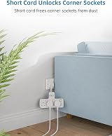 Mscien Multi Plug Extension 3 Way 3 USB Switched Socket 3250W view 4