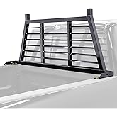 Headache Rack, 59"-74.5" W Pickup Truck Bed, Steel, Elevate Outdoor | Protect cab, cargo, louvered truck rack design, adjustable width fits most trucks, hardware included