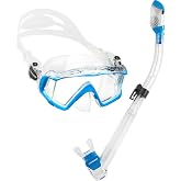 Cressi Panoramic Wide View Mask &amp; Dry Snorkel Kit for Snorkeling, Scuba Diving - Pano 3 &amp; Supernova Dry: Designed in Italy