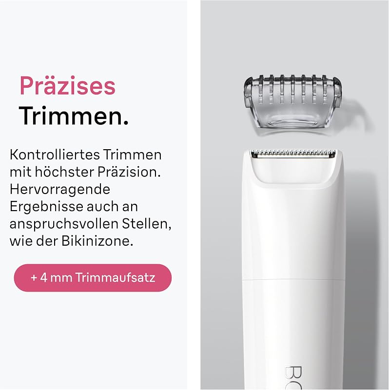 Body Mini-Trimmer Damen, Haarentfernung, BS1000, Weiß